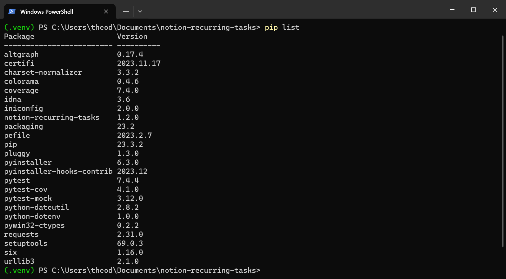 pip list dev